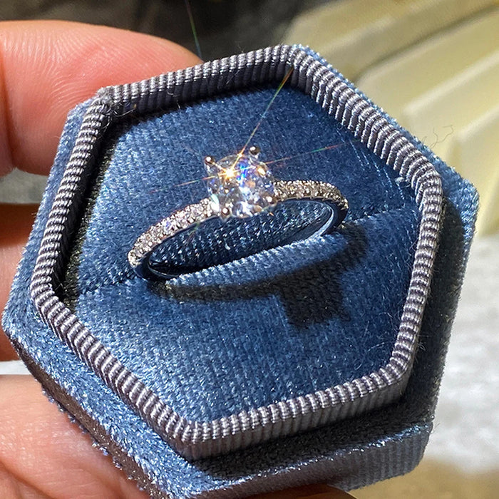 Round Zirconia Women Wedding Rings