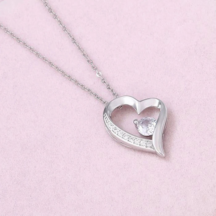 14K Gold or Silver Forever Love Pendant Necklace