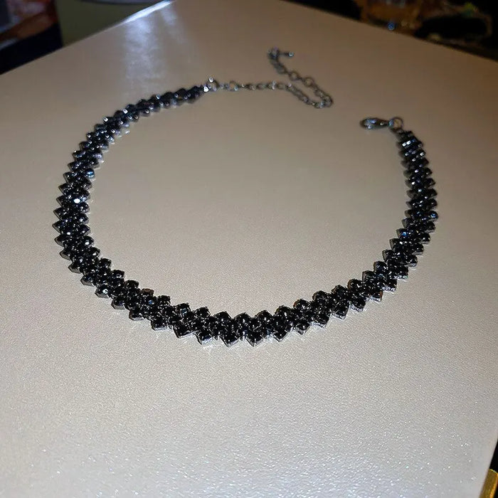 Luxury Shiny Full Rhinestone Choker Necklace