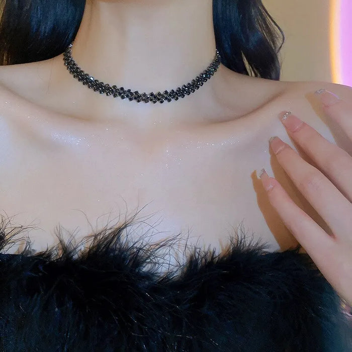 Luxury Shiny Full Rhinestone Choker Necklace