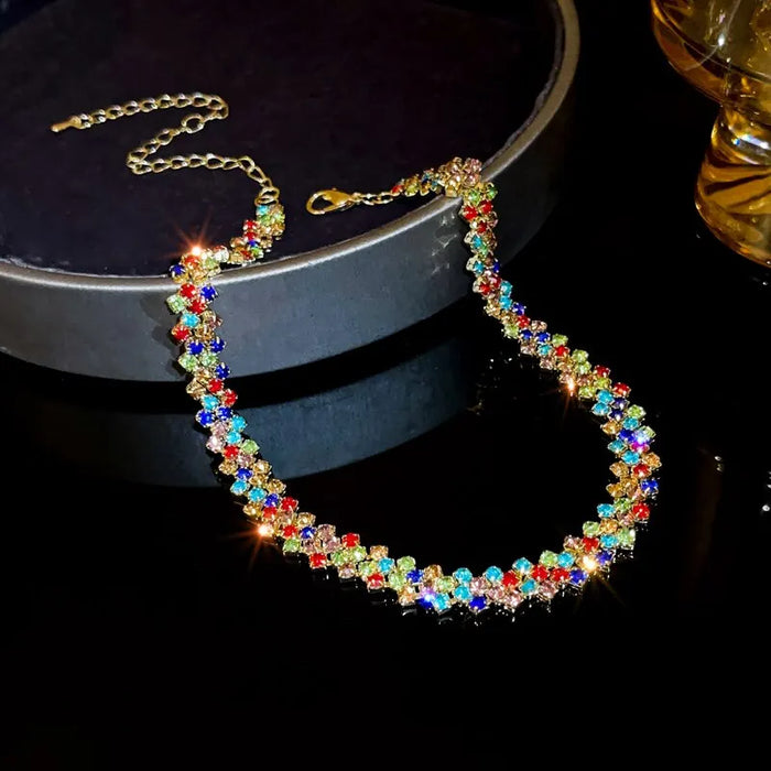 Luxury Shiny Full Rhinestone Choker Necklace