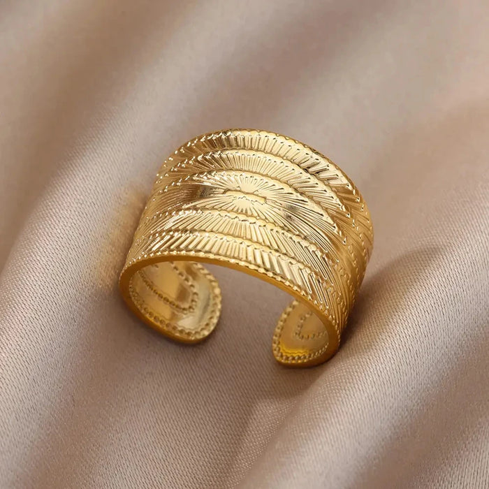 Stainless Steel Rings for Women Gold Color Never Fade