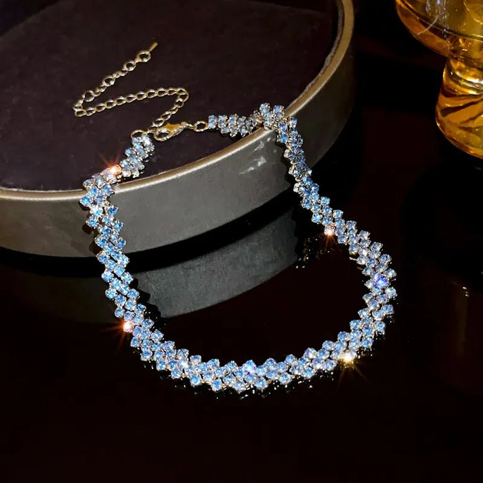 Luxury Shiny Full Rhinestone Choker Necklace