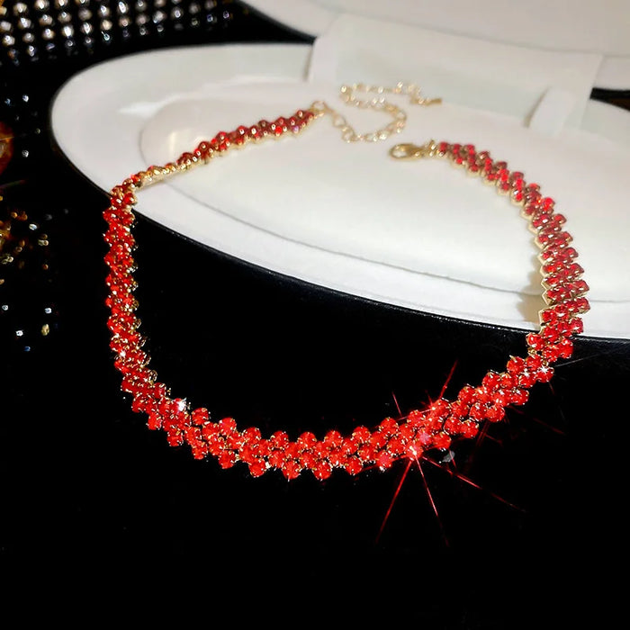 Luxury Shiny Full Rhinestone Choker Necklace
