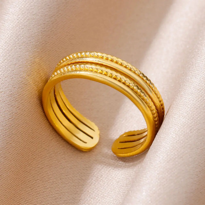 Stainless Steel Rings for Women Gold Color Never Fade