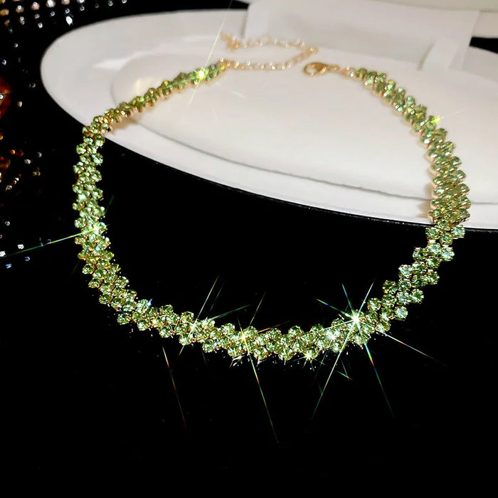 Luxury Shiny Full Rhinestone Choker Necklace