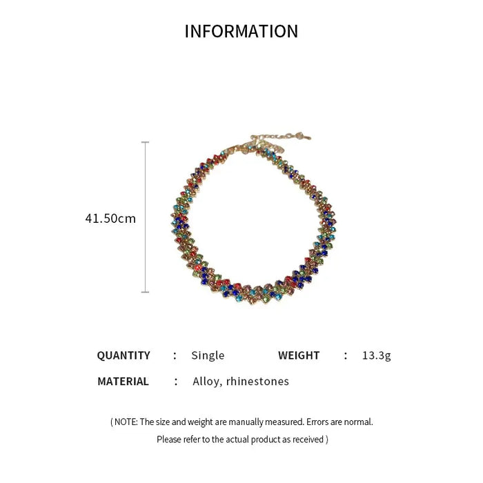 Luxury Shiny Full Rhinestone Choker Necklace