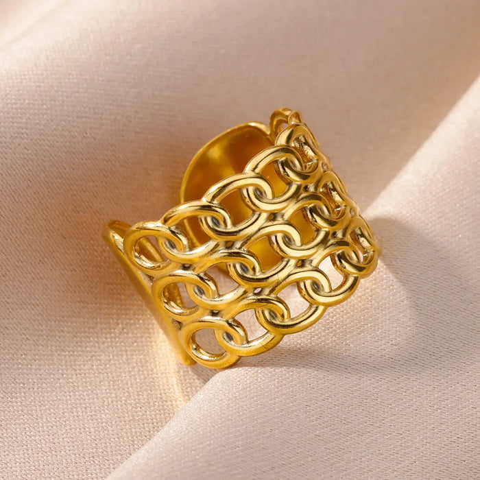 Stainless Steel Rings for Women Gold Color Never Fade