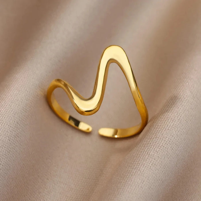 Stainless Steel Rings for Women Gold Color Never Fade