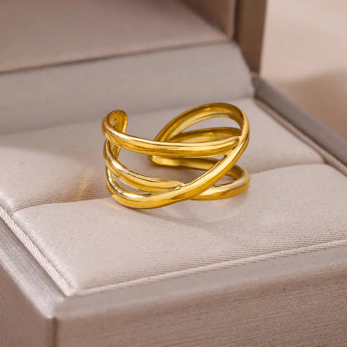Stainless Steel Rings for Women Gold Color Never Fade