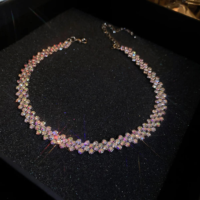 Luxury Shiny Full Rhinestone Choker Necklace