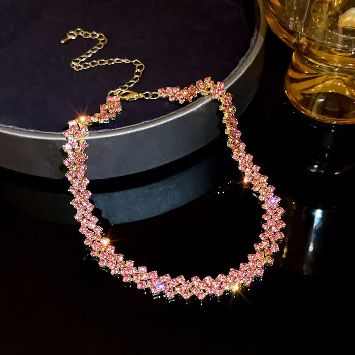 Luxury Shiny Full Rhinestone Choker Necklace