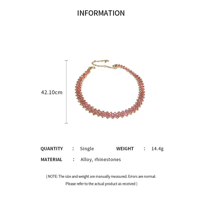 Luxury Shiny Full Rhinestone Choker Necklace