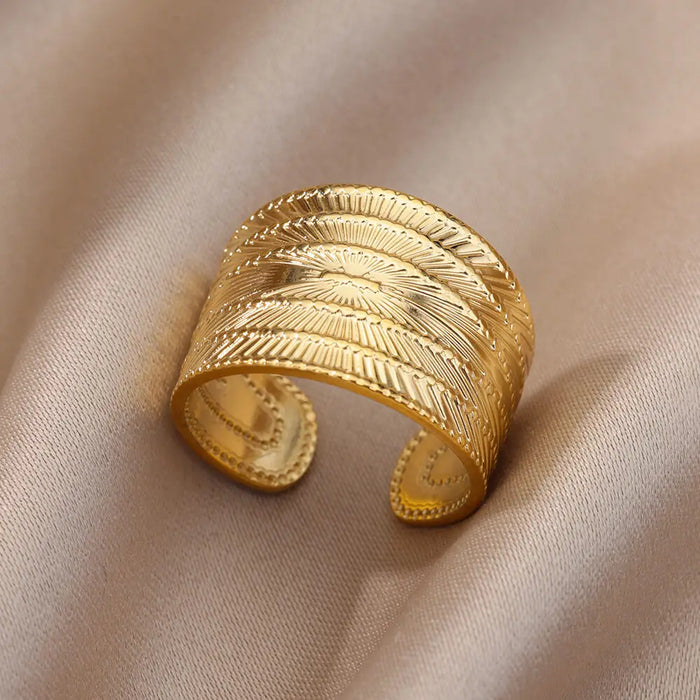 Stainless Steel Rings for Women Gold Color Never Fade