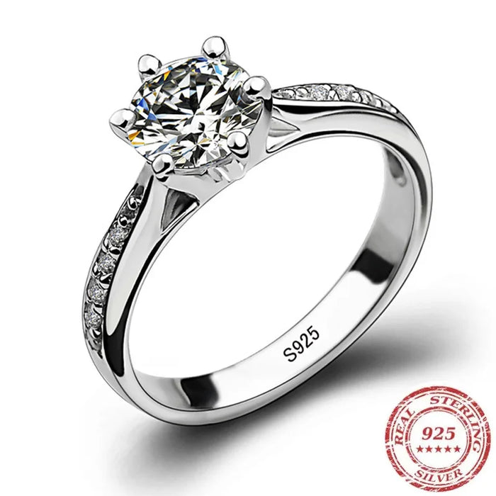 Luxury 925 Sterling Silver Ring with diamond